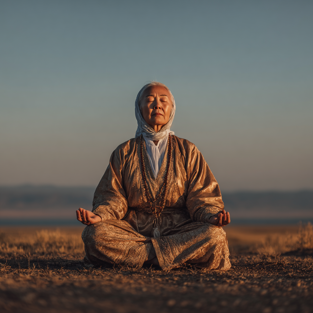 Улыбающийся пожилой европейский мужчина в спортивной одежде держит бутылку воды и полотенце после йога-практики в уютной домашней обстановке